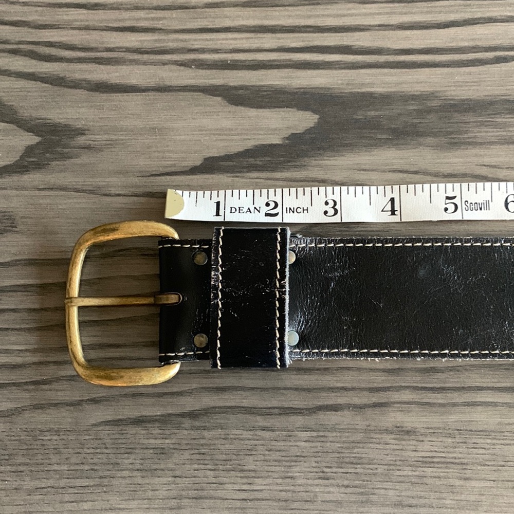 Vintage 60s genuine leather belt - Picture 8 of 9